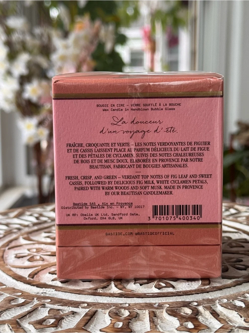 Bastide Figue d’Été Luxury Scented Candle 6.7 oz – New Sealed – Made in France